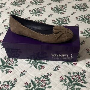 Vaneli Women's Tan Suede Flats